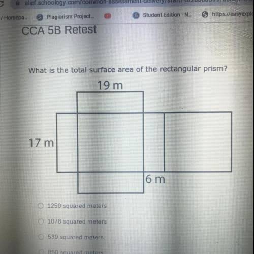 What is the total surface area of the rectangular prism?