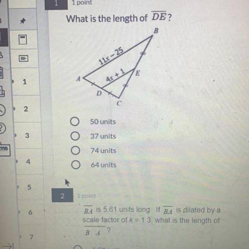 What is the length of de