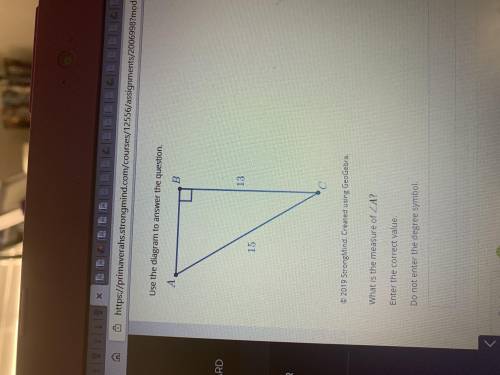 PLEASE HELP !! What is the measure of ∠A?