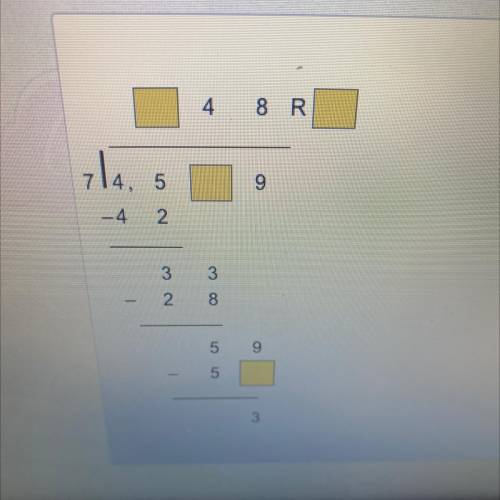 Enter a digit in each box to complete the division problem?