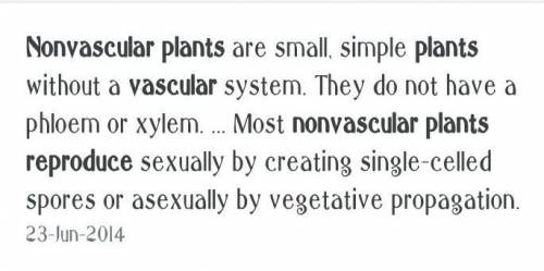 How do the nonvascular plants reproduce?