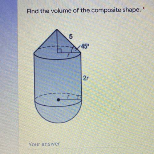 Find the volume of the composite shape.