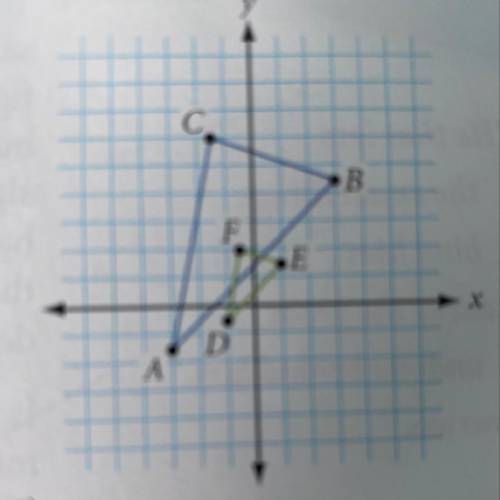 Please I need help

Is there a dilation rule that transforms ABC onto DEF? If so, what is the dila