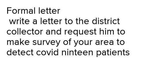 Formal letter write it in 3-4 para​