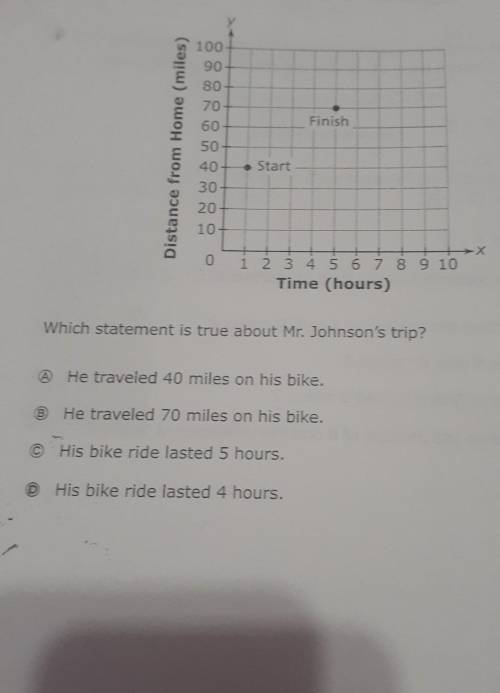 mr. Johnson drove his car for 1 hour to get to the park from his home then he rode his bike along t