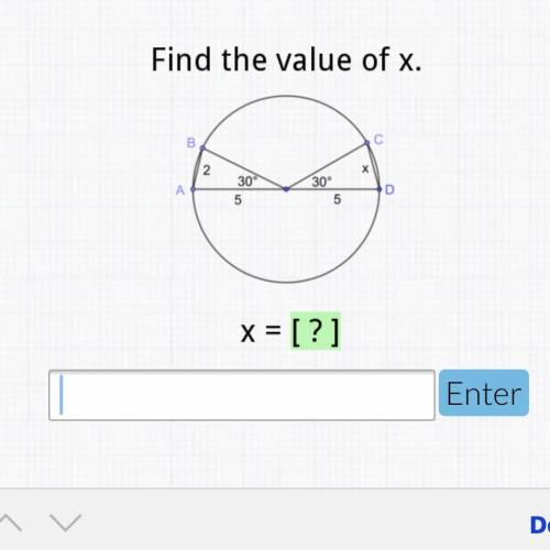 Find the value of x. Please help I will mark brainliest