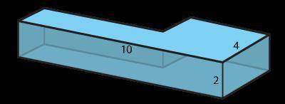 What is the volume of this prism?

A) 56 cubic units
B) 16 cubic units
C) 28 cubic units
D) 112 cu