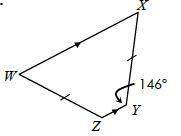 If the quadrilateral below is a trapezoid, find:
m∠W=
° m∠X=
° m∠Z=
°