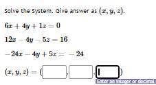 Solve the system of equation