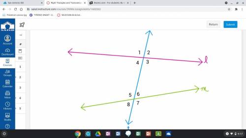 Which Angle has a corresponding angle of angle 6
