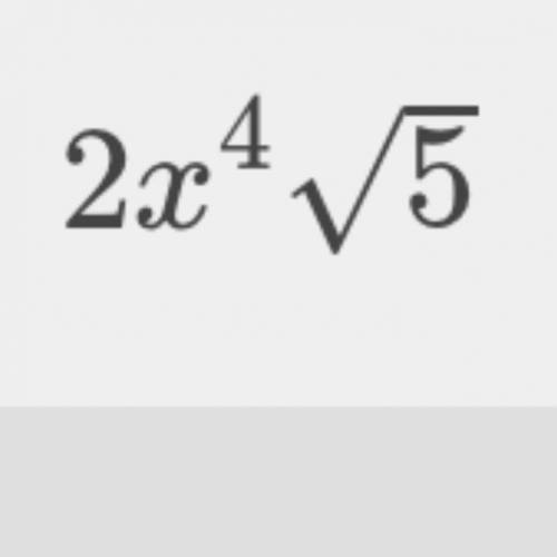 Simplify.

Remove all perfect squares from inside the square root. Assume x is positive.
√ 20x^8