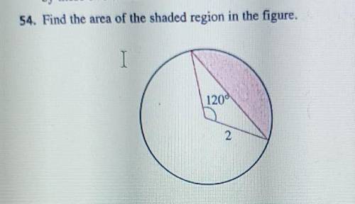 URGENT Find the area of the shaded region.​