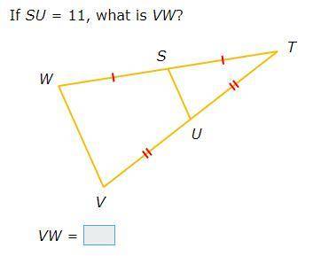 If SU = 11, what is VW?