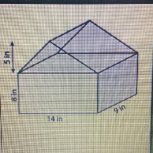 I need to figure out the volume for the with rectangular prism and the triangle prism and add them
