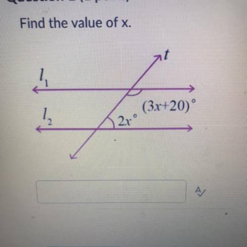 Find the value of x.
(3x+20) º
12°