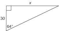To the nearest hundredth, what is the value of x?

Use a trigonometric ratio to compute a distance