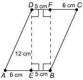 What is the area of this parallelogram?

60 cm²
66 cm²
72 cm²
132 cm²