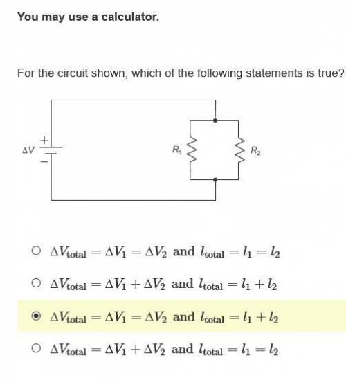 For the circuit shown, which of the following statements is true?