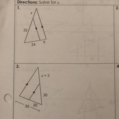 Someone help me with these two questions. All you need to do is solve for x.