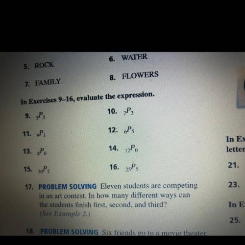 Number 16. Evaluate the expression.