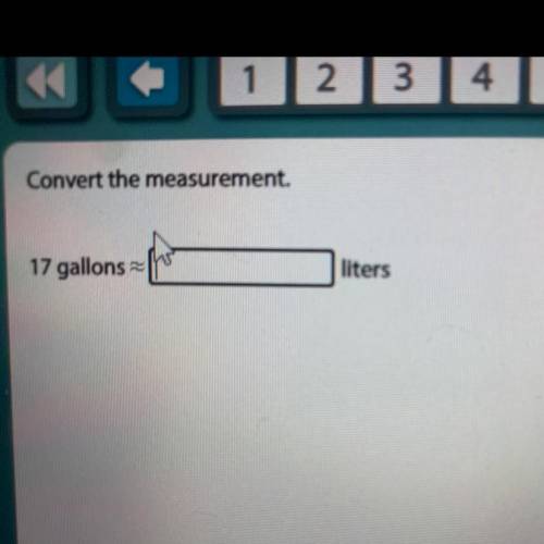 17 gallons = ? liters