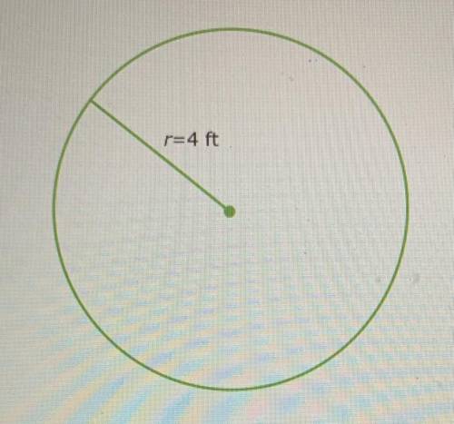 I need help

The radius of a circle is 4 feet. What is the area?
p=4 ft
Give the exact answer in s