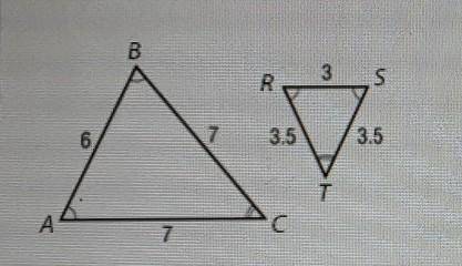 1. Determine whether each pair of polygons is similar. Explain.

(OPTIONS) Similar, sides are prop