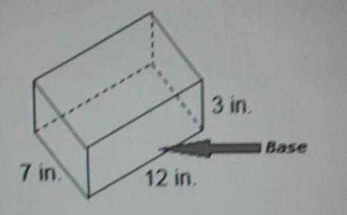 Find the lateral surface area of the prism below in square inches. ​
