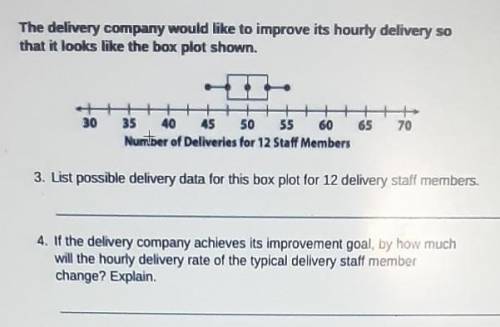 the delivery company would like to improve authority to River so that it looks like the Box Plot sh