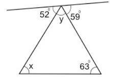 Find the measure of angle x in the figure below:

1) 
35°
2) 
48°
3) 
69°
4) 
78°