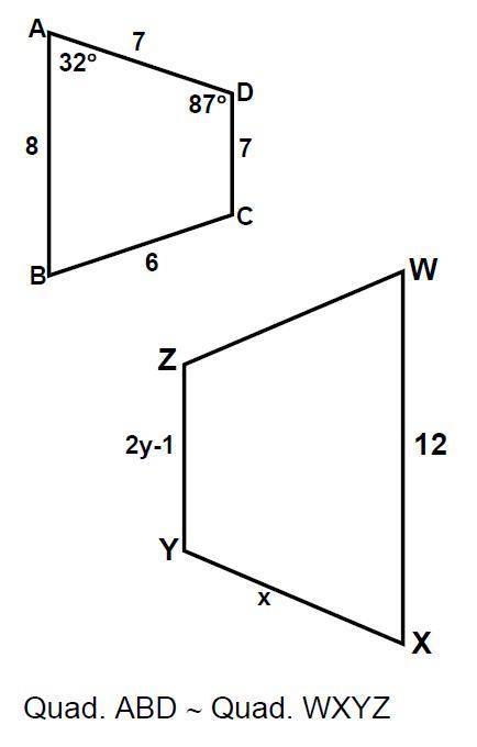 What is the common ratio of quad Abcd to quad Wxyz?