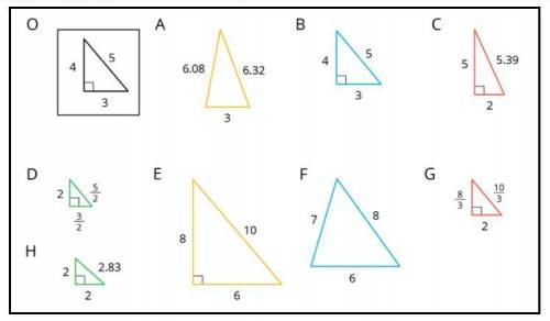 Choose one of the triangles that is not a scaled copy of Triangle O.

Describe how you could chang