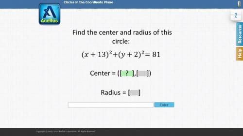 Find the center and radius of this circle