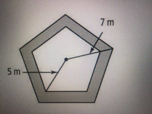 Find the area of the shades region in the figure below.
