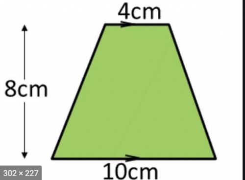 PLZ I WILL GIVE BRAINLIEST TO RIGHT ANSWER

What is the area of the trapezoid?
Enter your answer i