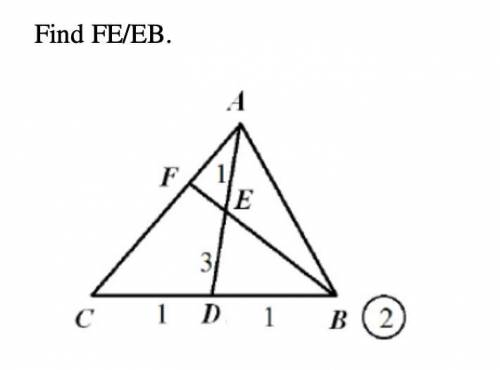 Find FE/EB
Picture is given below