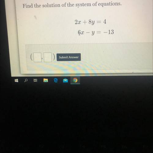 Find the solution of the system of equations