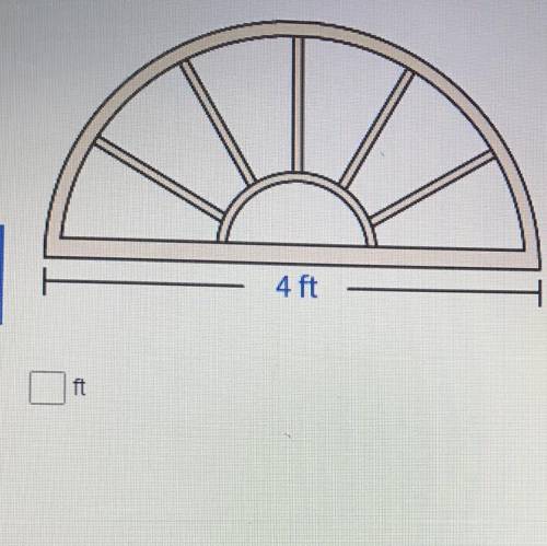 Please help me find the perimeter of the window round to the nearest tenth.