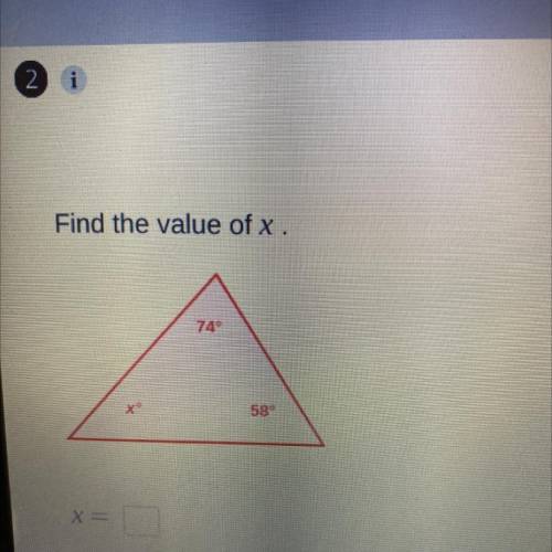 Find the value of x (please I need help)