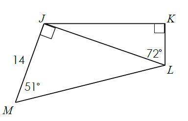 Find the indicated lengths. Round to the nearest tenth. JL and KL are the indicated lengths to find