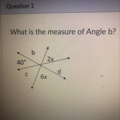 What is the measure of Angle B?