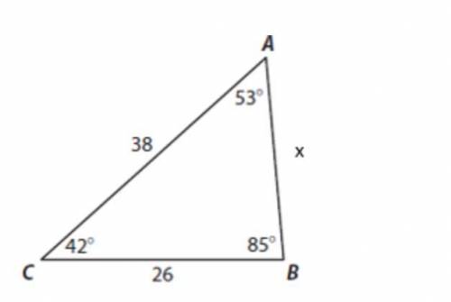 Which of these could be the value of x in the triangle below?