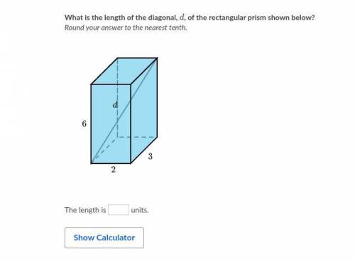 Need help on the diagonal of the rectangular prism