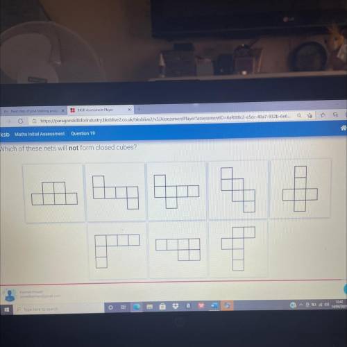 Which of these nets will not form closed cubes? 
Please help me