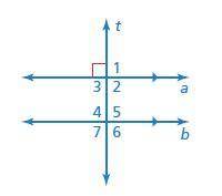 Use the figure to find the measures of the numbered angles. ∠1= ∘, ∠2= ∘, ∠3= ∘, ∠4= ∘, ∠5= ∘, ∠6=