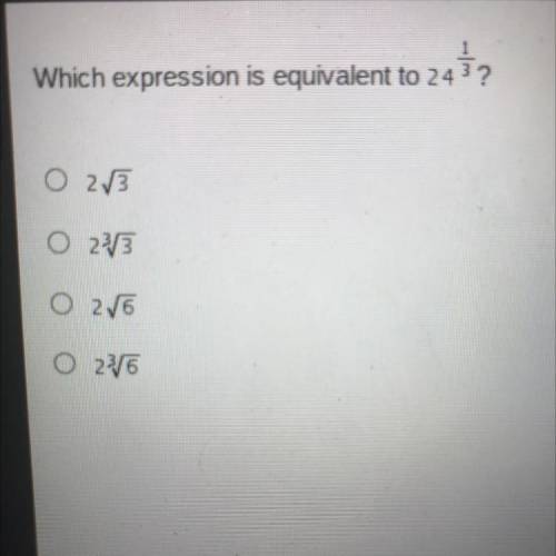 Which expression is equivalent to 24^1/3x?