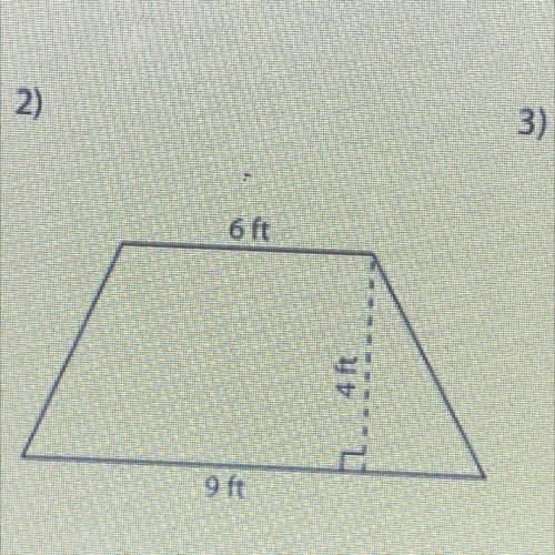 Find the area of the trapezoid , will give Brainlist. If you can please show how you got the answer
