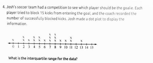PLEASE HELP NO LINKS OR UNNECESSARY COMMENTS.

marking brainlest if answer correct!
4. Josh's socc