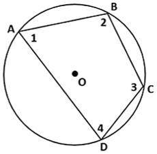 PLEASE HELP!!

Quadrilateral ABCD is inscribed in circle O as shown below. 
Which of the following