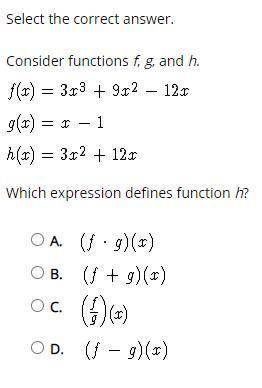 Consider functions f, g, and h.